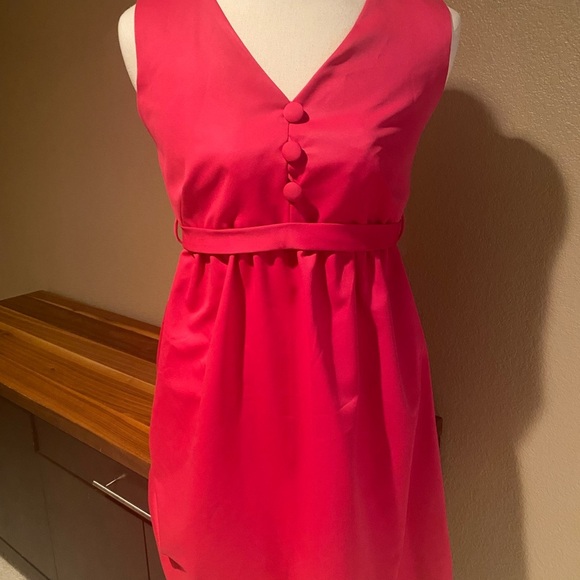 Saks Fifth Avenue Fuchsia Midi Dress - Picture 1 of 7